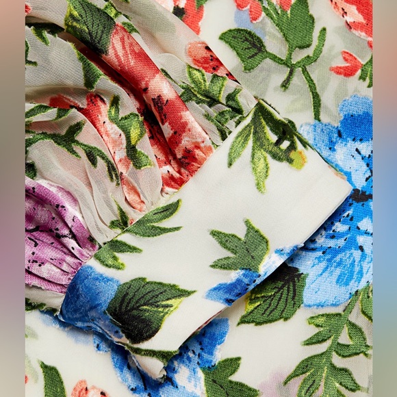 ✨ ALICE + OLIVIA Sheila Gardenia Blouson Sleeve Blouse 🌸 - Picture 10 of 16